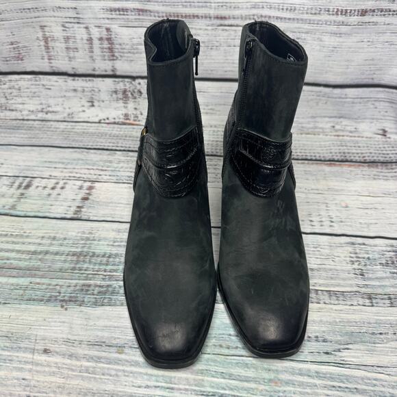 Vionic Carnelia Black Ankle Boots Leather Block Heel Orthotic Comfort 6.5 - Picture 8 of 8